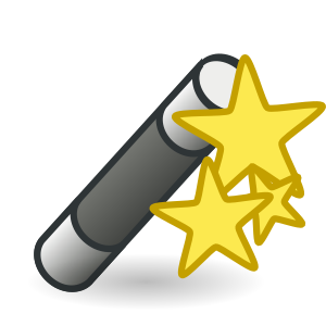 openclipart圖庫：Wand with Stars