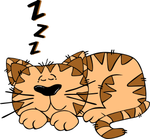 openclipart圖庫：Cartoon Cat Sleeping