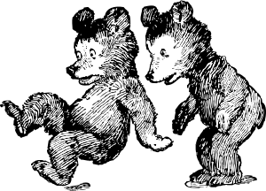 openclipart圖庫：startled bears