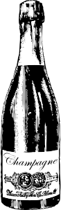 openclipart圖庫：Champagne bottle