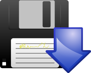 openclipart圖庫：floppy disk download icon