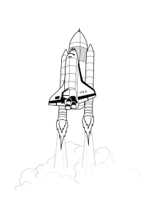 openclipart圖庫：Shuttle Launch iss activity sheet p2