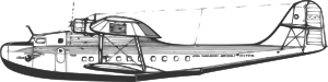 openclipart圖庫：Martin M-130 Flying boat (3)