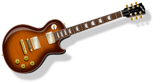 openclipart圖庫：LP Guitar with flametopfinish