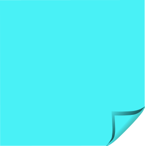 openclipart圖庫：Sticky Note Blue Folded Corner