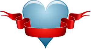 openclipart圖庫：heart & ribbon
