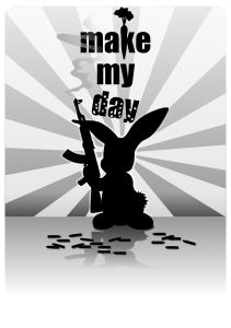openclipart圖庫：rabbit-gun