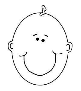 openclipart圖庫：boyface8 outline