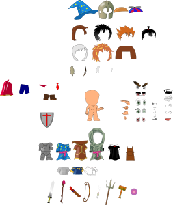 openclipart圖庫：Chibi Character RPG Dress Up