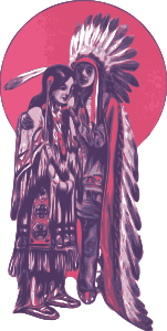 openclipart圖庫：Native American Couple