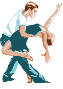 openclipart圖庫：Dancers in Two-Tone Color