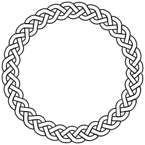 openclipart圖庫：3-plait border circle