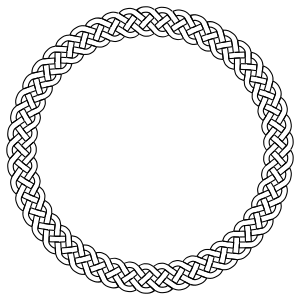 openclipart圖庫：4-plait border circle
