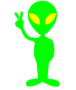 openclipart圖庫：little green alien