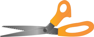 openclipart圖庫：Orange Scissors