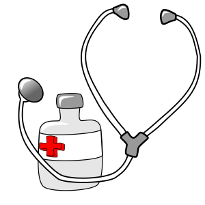 openclipart圖庫：Medicine and a Stethoscope