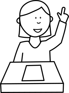 openclipart圖庫：Élève posant une question / Student asking a question