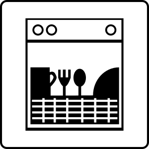 openclipart圖庫：Hotel Icon Room Has Dishwasher