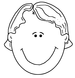 openclipart圖庫：boyface3 outline