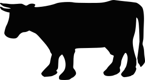 openclipart圖庫：Cow Silhouette 2