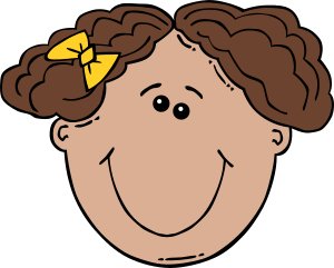 openclipart圖庫：Girl Face Cartoon