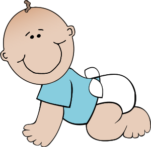openclipart圖庫：Baby boy crawling