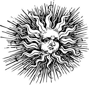 openclipart圖庫：ornate sun
