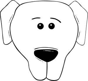 openclipart圖庫：Dog Face Cartoon - World Label