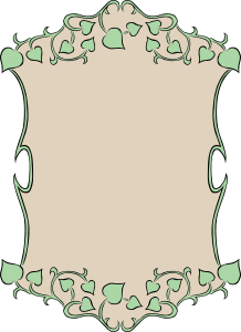 openclipart圖庫：Garden Sign Ivy Border