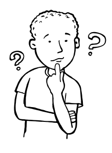 openclipart圖庫：thinkingboy outline