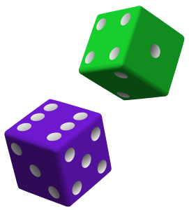 openclipart圖庫：Green and Purple Dice