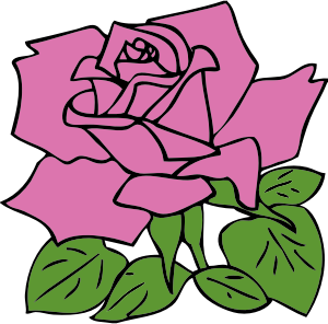 openclipart圖庫：pink rose