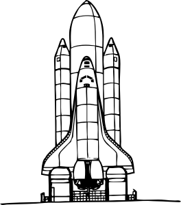 openclipart圖庫：space shuttle liftoff
