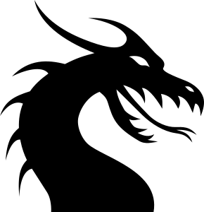 openclipart圖庫：dragon head silhouette