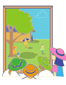 openclipart圖庫：kids looking out window