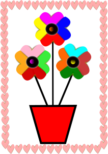 openclipart圖庫：Flowers, Hearts