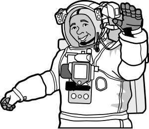 openclipart圖庫：smiling astronaut