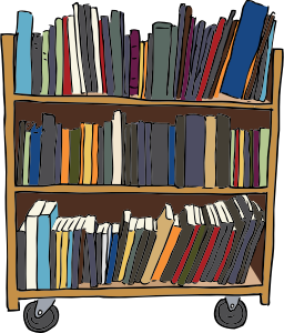 openclipart圖庫：Library Book Cart