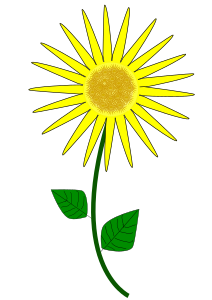 openclipart圖庫：Flower, Sunflower