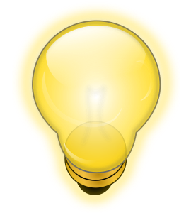 openclipart圖庫：Glowing Light Bulb