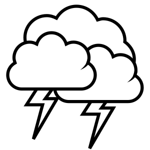 openclipart圖庫：tango weather storm - outline