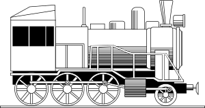 openclipart圖庫：Retro locomotive