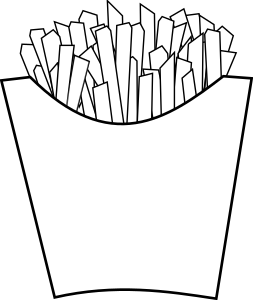 openclipart圖庫：French fries Line Art