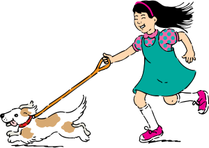 openclipart圖庫：walking dog