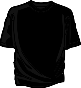 openclipart圖庫：T-Shirt-black-02