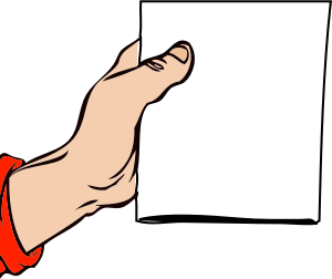 openclipart圖庫：hand holding brochure