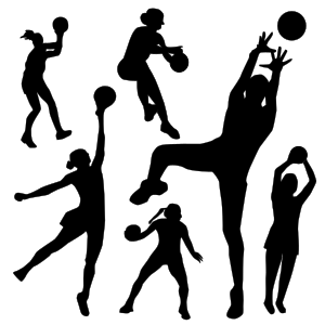 openclipart圖庫：Netball silhouette