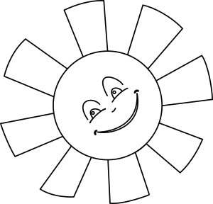 openclipart圖庫：Sun Line Art