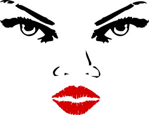openclipart圖庫：Woman eyes nose lips
