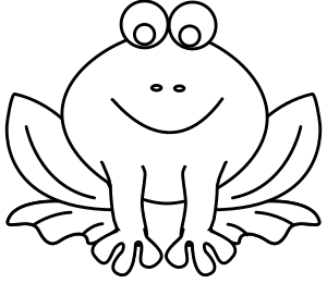 openclipart圖庫：Frog Line Art